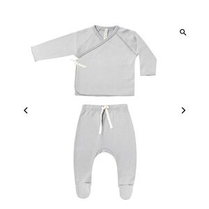 Quincy Mae Wrap Top + Footed Pant Set